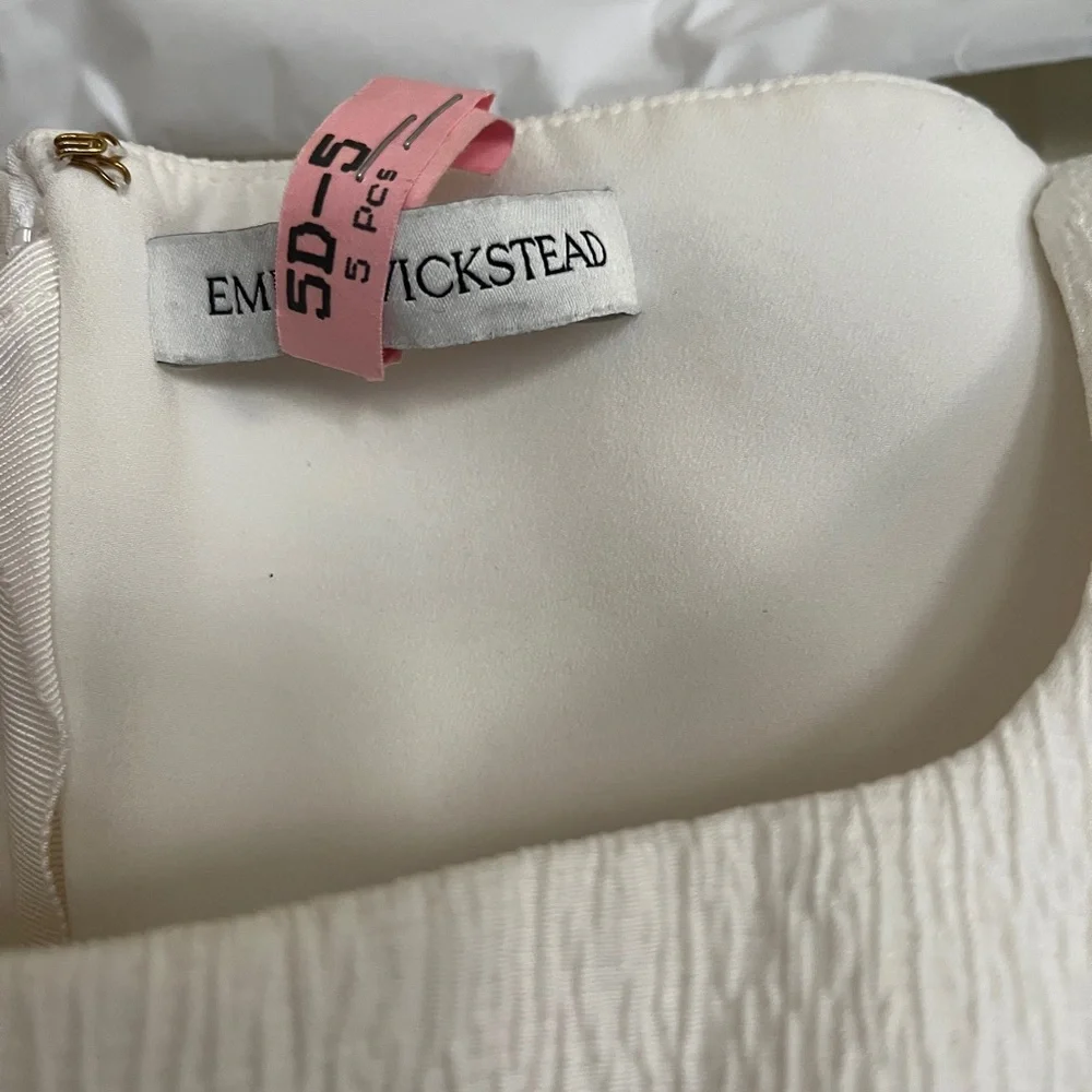 Emilia Wickstead BIRCH BRIDAL DRESS IN IVORY TEXTURED CLOQUE size 6 us altered - Picture 12 of 14